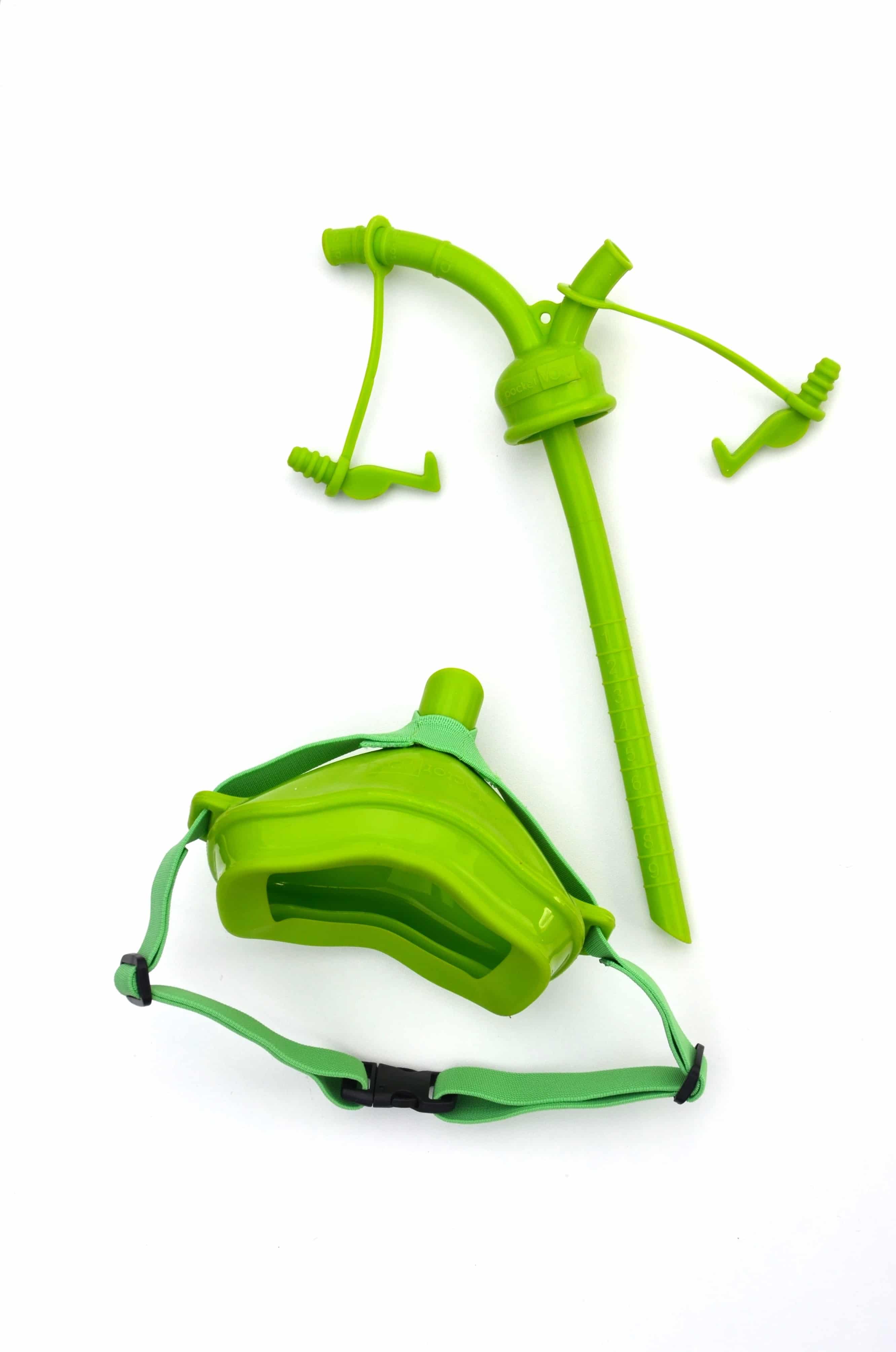 Die StimmMaske. Farbe: Gruen.